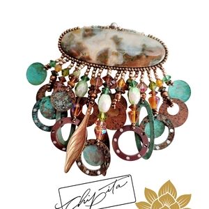 NWOT Chipita Multicolor Gemstone Brooch